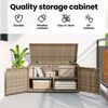 vidaXL opbevaringsskab til haven 110x55x60,5 cm polyrattan beige