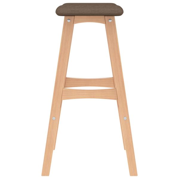 vidaXL barstole 2 stk. stof brun