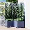vidaXL plantekasse med espalier 80x80x136 cm PP bl&aring;gr&aring;