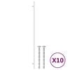 vidaXL skabsh&aring;ndtag 10 stk. 480 mm rustfrit st&aring;l s&oslash;lvfarvet