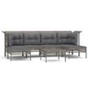vidaXL lounges&aelig;t til haven 7 dele med hynder polyrattan gr&aring;