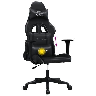 vidaXL gamingstol med massagefunktion kunstlæder sort