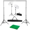 vidaXL fotostudies&aelig;t med baggrund, lamper og paraplyer