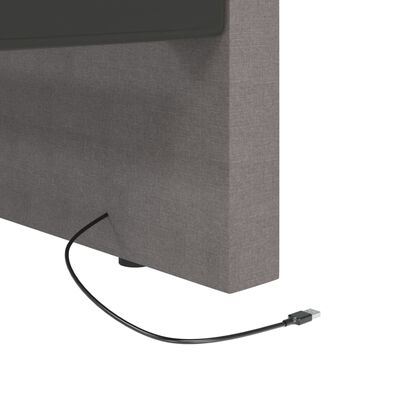 vidaXL daybed med madras og USB 90x200 cm stof lysegrå