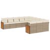 vidaXL sofas&aelig;t til haven 11 dele med hynder polyrattan beige