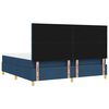 vidaXL LED Box Spring Bed med madras Bl&aring; 200 x 200 cm Stof