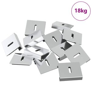 vidaXL Spejlholdningsbracket 340 pcs Nikkel 35 x 30 x 8,3 mm St&aring;l