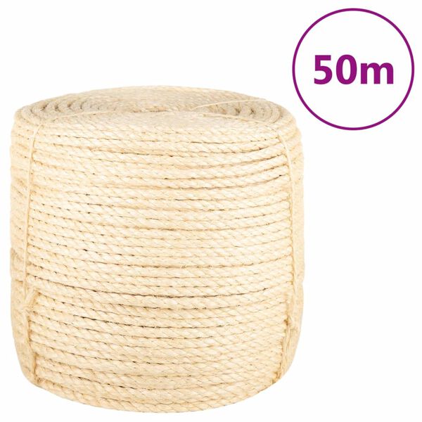 vidaXL reb 100 % sisal 8 mm 50 m