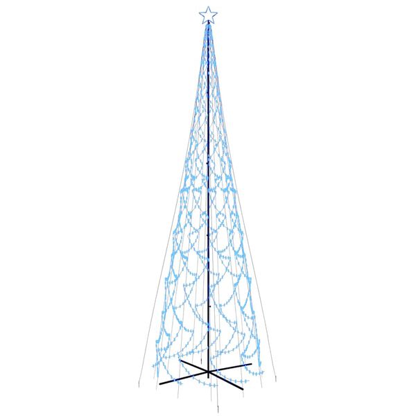 vidaXL kegleformet juletræ 230x800 cm 3000 LED'er blåt lys