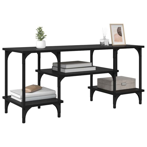 vidaXL TV-skab Sort eg 102 x 35 x 45,5 cm Ingeni&oslash;rt tr&aelig; og jern