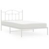 vidaXL sengeramme med sengegavl 107x203 cm metal hvid
