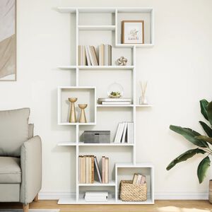 vidaXL bogreol 92x29x188 cm konstrueret tr&aelig; hvid