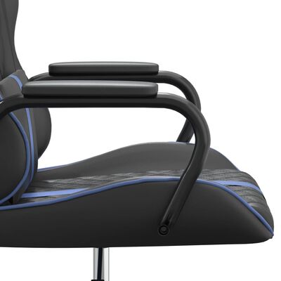 vidaXL gamingstol m. massagefunktion kunstlæder sort og blå