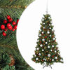 vidaXL Kunstigt juletr&aelig; med julekugle 150 cm 150 LED'er Varm hvid