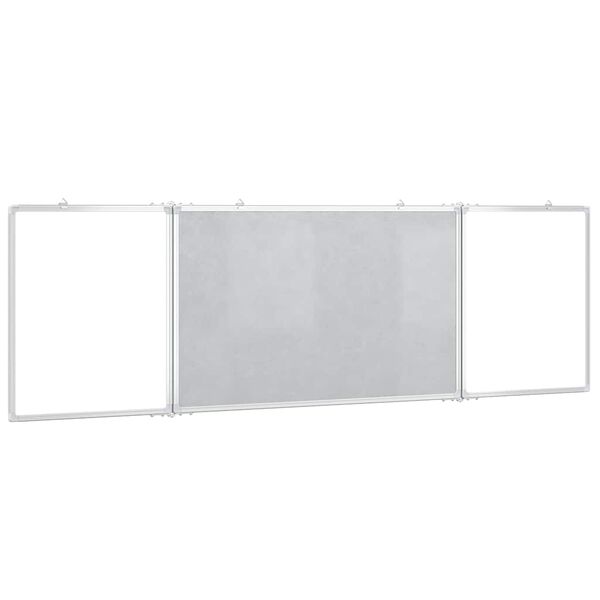 vidaXL magnetisk whiteboard 200x60x1,7 cm foldbart aluminium