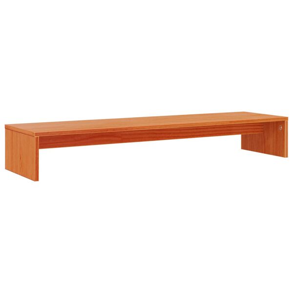 vidaXL skærmholder 100x27x15 cm massivt fyrretræ gyldenbrun