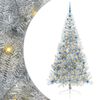 vidaXL Kunstig Forbelyst Juletr&aelig; med 300 LED'er S&oslash;lv 210 cm PET