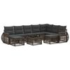vidaXL Havesofa S&aelig;t 10 stk. Gr&aring; polyrattan
