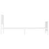 vidaXL sengeramme med sengegavl og fodgærde 90x200 cm metal hvid