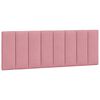 vidaXL sengeramme med LED uden madras Hanko 140x190 cm velour pink