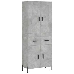 vidaXL h&oslash;jskab 69,5x34x180 cm konstrueret tr&aelig; betongr&aring;