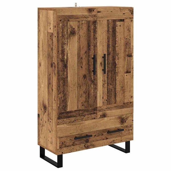 vidaXL Highboard Gammelt træ 69,5 x 31 x 115 cm Konstrueret træ