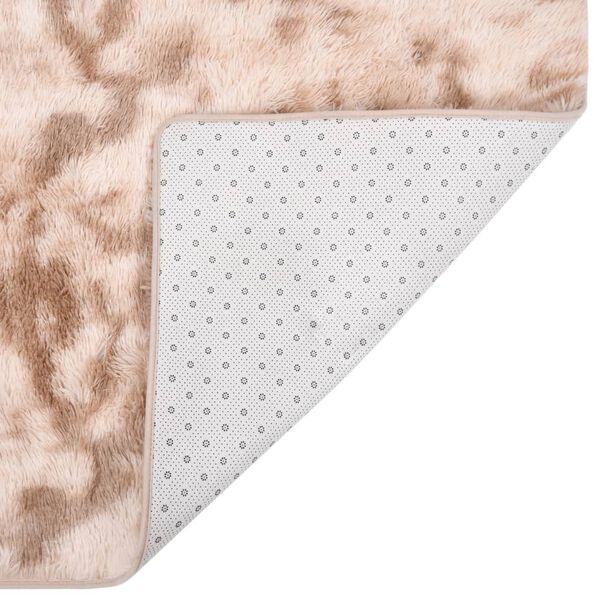 vidaXL shaggy gulvt&aelig;ppe 200x140 cm cremefarvet