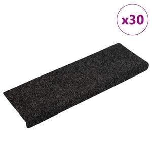 vidaXL trappem&aring;tter selvkl&aelig;bende 30 stk. 65x21x4 cm sorte rektangul&aelig;re kant