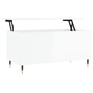 vidaXL sofabord 90x44,5x45 cm konstrueret tr&aelig; hvid h&oslash;jglans
