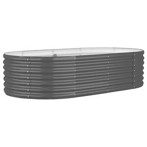 vidaXL plantekasse 152x80x36 cm galvaniseret st&aring;l antracitgr&aring;