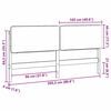vidaXL Polstret sengegavl Hvid og Lys Gr&aring; 200 cm Massiv fyrretr&aelig;