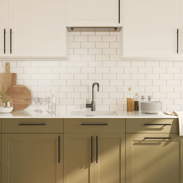 vidaXL skabsh&aring;ndtag 20 stk. 192 mm rustfrit st&aring;l sort