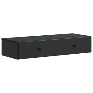 vidaXL V&aelig;gh&aelig;ngt Sideskab Sort 87,5 x 34,5 x 17 cm Konstrueret tr&aelig;