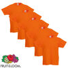 Fruit of the Loom originale T-shirts til b&oslash;rn 5 stk. str. 128 orange