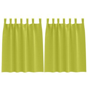vidaXL M&oslash;rkl&aelig;gningsgardiner med ringe 2 stk. Gr&oslash;n 140 x 140 cm