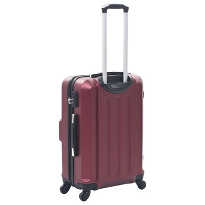 vidaXL hardcase-kuffertsæt 3 stk. ABS rødvinsfarvet