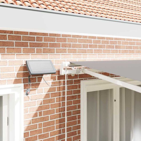 vidaXL Utr&aelig;kkelig Markise Lysegr&aring; 350 x 250 cm Stof og st&aring;l