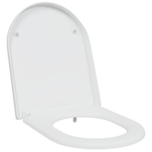 vidaXL Hurtig Udløsnings Toiletbræt Hvid 46.2 x 36 x 4.3 cm Duroplast