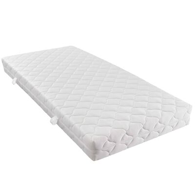 vidaXL seng med madras 90 x 200 cm sort fløjl