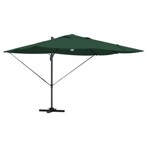 vidaXL Kantilever Roma Parasol Grøn og Sort 352 x 251 x 265 cm