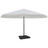 vidaXL haveparasol med transportabel fod aluminium hvid