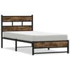 vidaXL sengeramme uden madras 90x190 cm metal r&oslash;get egetr&aelig;sfarve