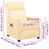 vidaXL eldrevet massagestol kunstlæder cremefarvet