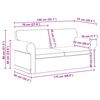 vidaXL Sofa 140cm 2 pcs Gr&aring;brun Metal