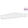 vidaXL buede gabionkurve 25 stk. 400x50x40/60 cm galvaniseret jern