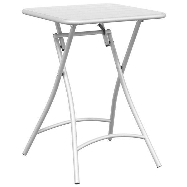 vidaXL Bistrobord Hvid 55 x 55 x 72,5 cm Pulverlakeret st&aring;l
