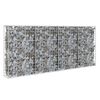 vidaXL gabionv&aelig;g med d&aelig;ksler galvaniseret st&aring;l 200 x 20 x 85 cm