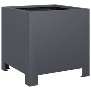 vidaXL plantekasse 30x30x30 cm st&aring;l antracitgr&aring;