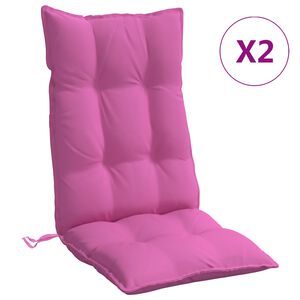 vidaXL stolehynder m. h&oslash;j ryg 2 stk. oxfordstof pink