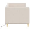 vidaXL daybed med madras og USB 90x200 cm stof cremefarvet